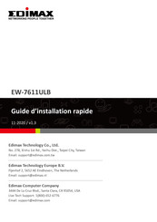 Edimax EW-7611ULB Guide D'installation Rapide