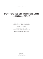 IWC Schaffhausen portugieser tourbillon Handaufzug Mode D'emploi