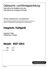 Kuppersbusch IKEF329-0 Instructions De Montage Et D'emploi