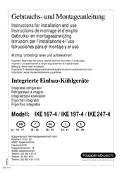 Kuppersbusch IKE 247-4 Instructions De Montage Et D'emploi