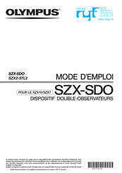 Olympus SZX-SDO Mode D'emploi