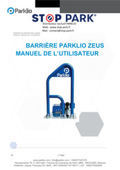 Parklio STOP PARK ZEUS Manuel De L'utilisateur