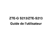 ZTE G S213 Guide De L'utilisateur