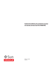 Sun Oracle Sun Fire X4800 M2 Guide D'installation