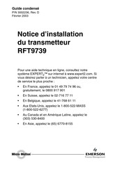Emerson Micro Motion RFT9739 Notice D'installation