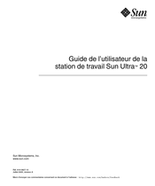 Sun Microsystems Ultra 20 Guide De L'utilisateur