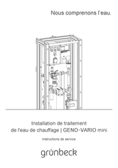 Grunbeck GENO-VARIO mini Instructions De Service