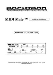 Rocktron MIDI Mate Manuel D'utilisation