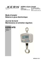 KERN&SOHN HFB 600K200 Mode D'emploi