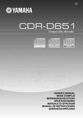 Yamaha CDR-D651 Mode D'emploi