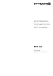 Beyerdynamic MCW-D 521 Notice D'utilisation