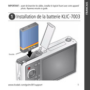 Kodak KLIC-7003 Mode D'emploi