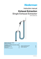 Nederman Single Exhaust Extractor Mode D'emploi