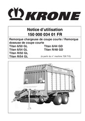 Krone Titan 6/50 GL Notice D'utilisation