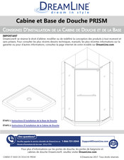 DreamLine PRISM SHEN-2134340 Série Consignes D'installation