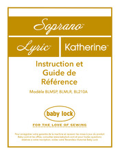 Baby Lock Katherine Instruction Et Guide De Référence