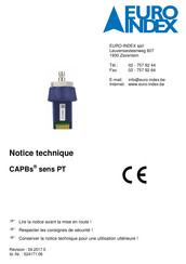 Euro-index CAPBs sens PT Série Notice Technique