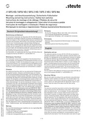 steute GFS 1S D 1Ö VD Instructions De Montage Et De Câblage