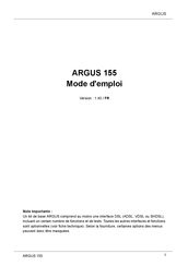 Intec ARGUS 155 Mode D'emploi