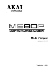 Akai Professional ME80P Mode D'emploi