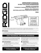 RIDGID R8660 Manuel D'utilisation