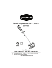 GreenWorks 2600602 Guide D'utilisation