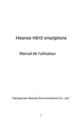 Hisense H910 Manuel De L'utilisateur
