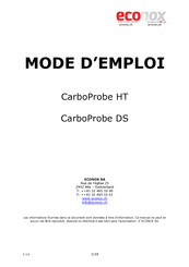 Econox CarboProbe DS Mode D'emploi