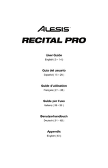Alesis Recital Pro Guide D'utilisation