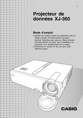 Casio XJ-360 Mode D'emploi