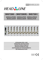 Fracarro HEAD LINE SIG7280 Instructions D'emploi