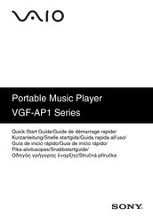 Sony VAIO VGF-AP1L Guide De Démarrage Rapide