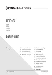 Pentair Jung Pumpen DRENA-LINE DRENOX 160/8 Instructions De Service