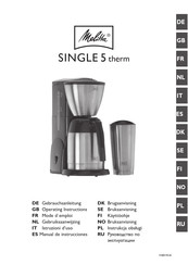 Melitta Single 5 therm Mode D'emploi