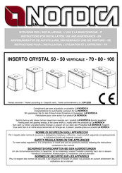 LA NORDICA INSERTO CRYSTAL 80 Instructions Pour L'installation, L'utilisation Et L'entretien