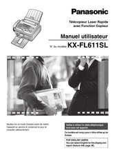 Panasonic KX-FL611SL Manuel Utilisateur