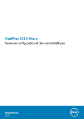 Dell OptiPlex 3080 Micro Guide De Configuration Et Des Caractéristiques