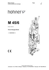 Hohner M 45/6 Mode D'emploi