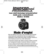 Johnson Level & Tool 40-6582 Mode D'emploi