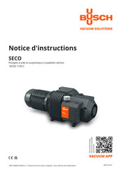 BUSCH Seco SD 1100 C Notice D'instructions