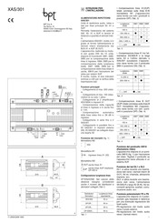 Bpt XAS/301 Instructions Pour L'installation