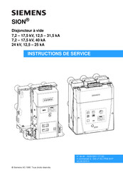 Siemens Sion 9229 0001 177 0G Instructions De Service