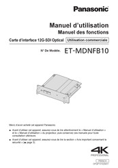 Panasonic ET-MDNFB10 Manuel D'utilisation