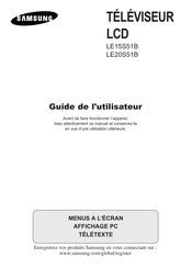 Samsung LE15S51B Guide De L'utilisateur