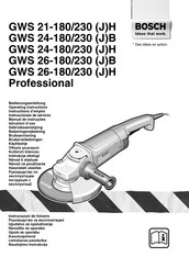 Bosch GWS 26-180/230 Professional Instructions D'emploi