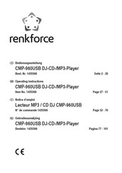 Renkforce CD DJ CMP-960USB Notice D'emploi