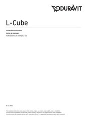 DURAVIT L-Cube LC 7650 R Notice De Montage