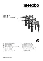 Metabo SBE 610 Notice Originale