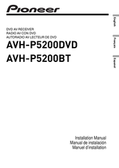 Pioneer AVH-P5200BT Manuel D'installation
