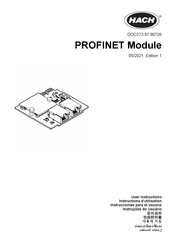 Hach PROFINET Module Instructions D'utilisation